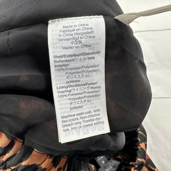 J. Crew Pants Womens 4 Brown Leopard High Rise Wide Leg Pull On Stretch Animal - Picture 5 of 9